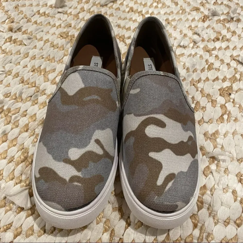 Steve Madden Camo Slip On Sneakers